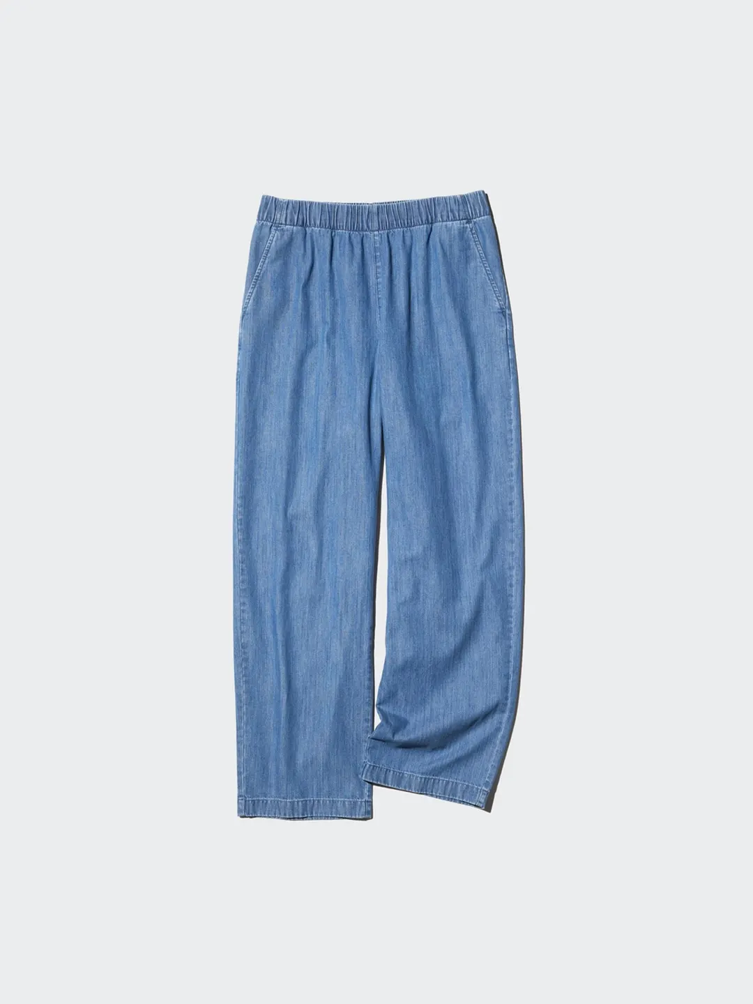 Джинсы укороченные удлиненной модели с эффектом стирки, Uniqlo