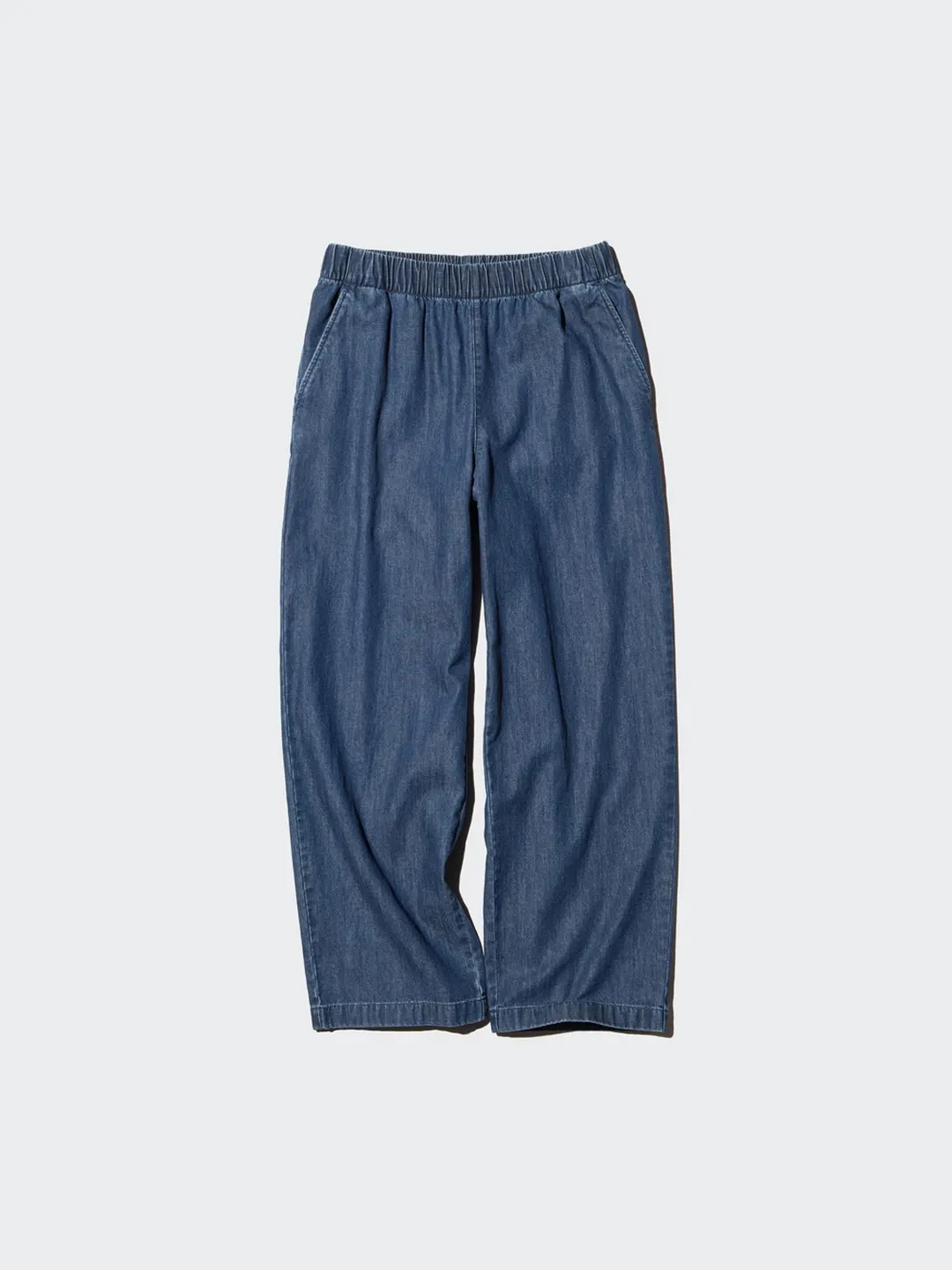 Джинсы укороченные с эффектом стирки, Uniqlo