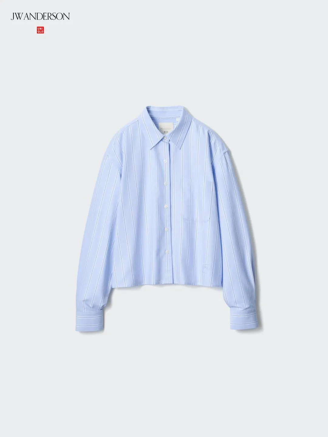 Рубашка свободного кроя из оксфордского хлопка в полоску, Uniqlo