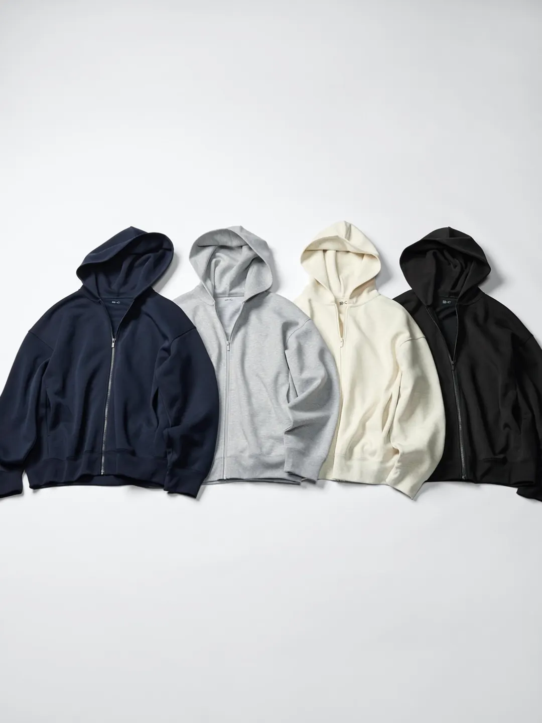 Толстовка спортивная свободного кроя на молнии с капюшоном, Uniqlo