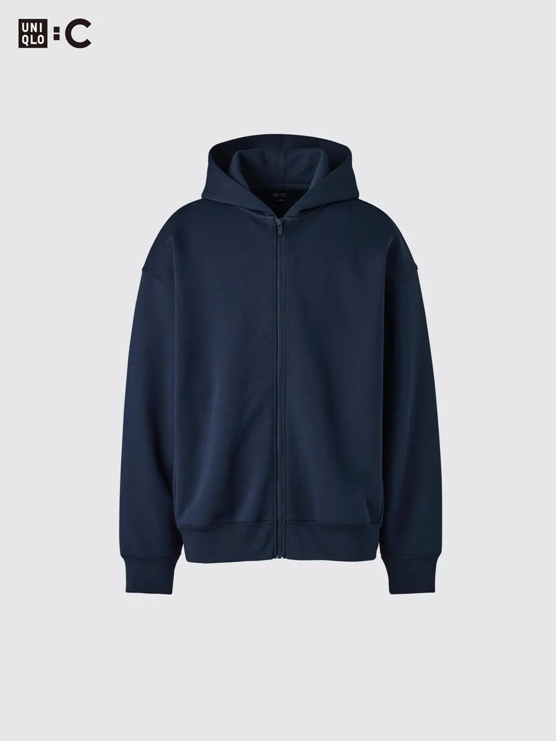 Толстовка спортивная свободного кроя на молнии с капюшоном, Uniqlo