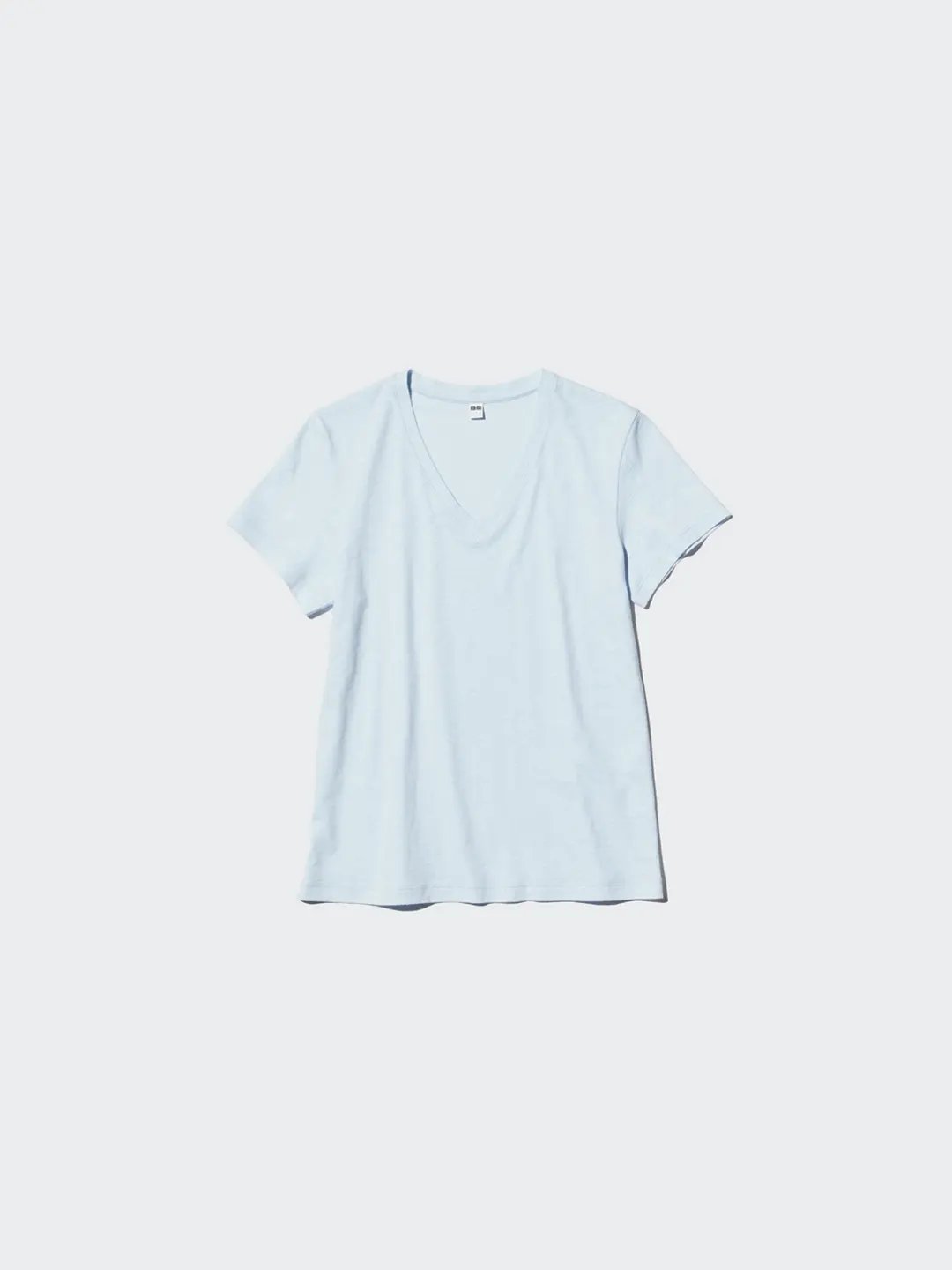 Футболка из фактурной пряжи с V-образным вырезом, Uniqlo