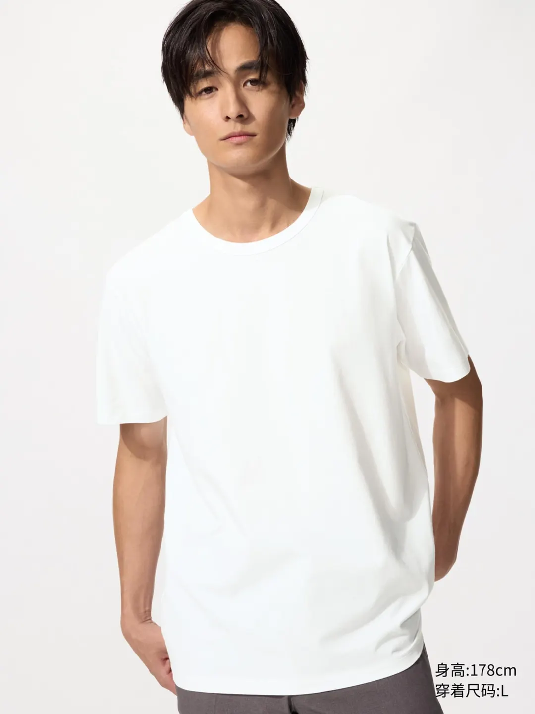 Футболка AIRism из смесового хлопка с круглым вырезом, Uniqlo