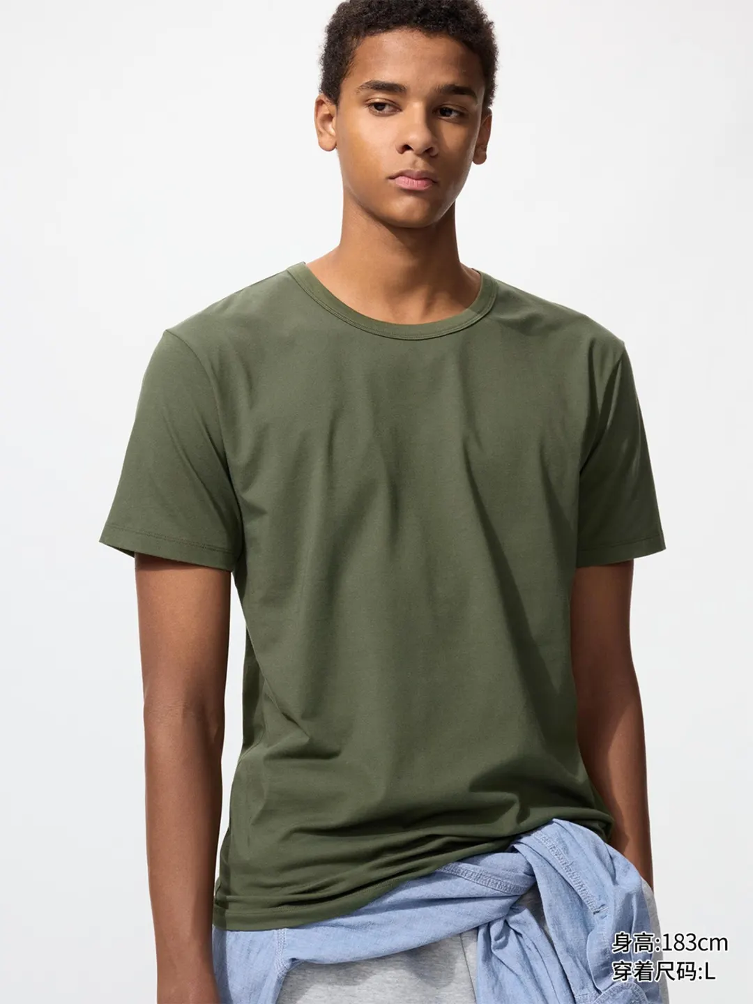 Футболка AIRism из смесового хлопка с круглым вырезом, Uniqlo