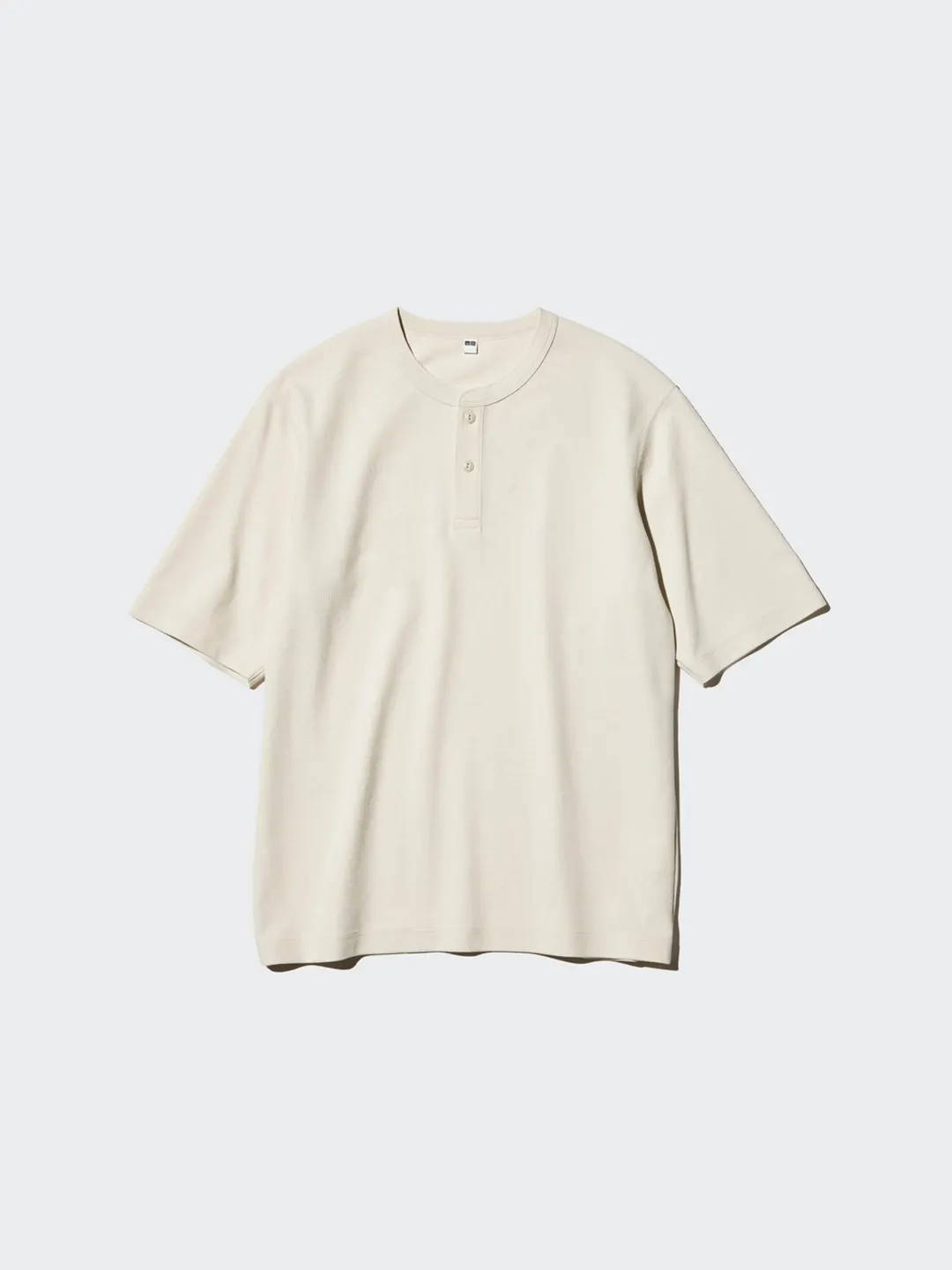 Футболка хенли вафельной вязки быстросохнущая, Uniqlo