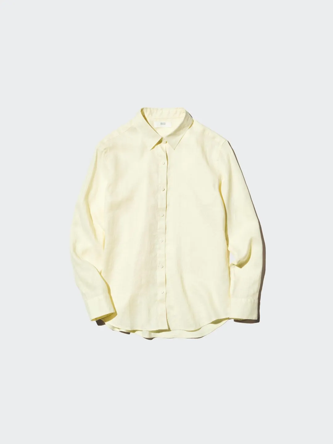 Рубашка из французского льна с длинными рукавами, Uniqlo