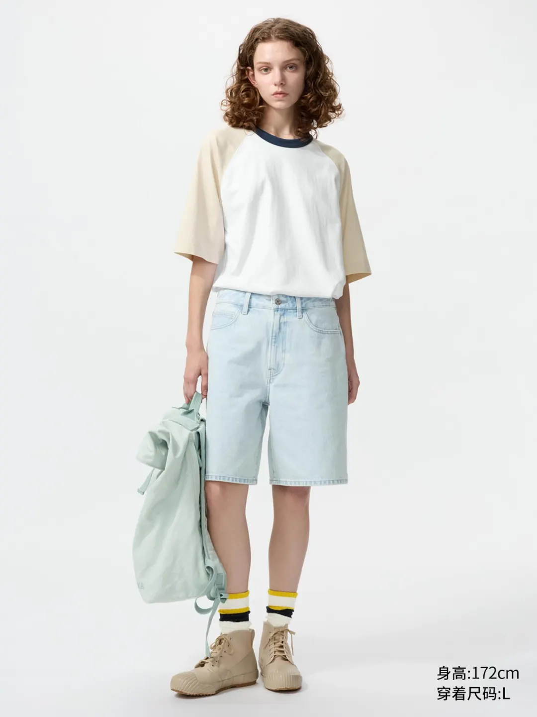 Футболка свободного кроя с рукавами реглан, Uniqlo