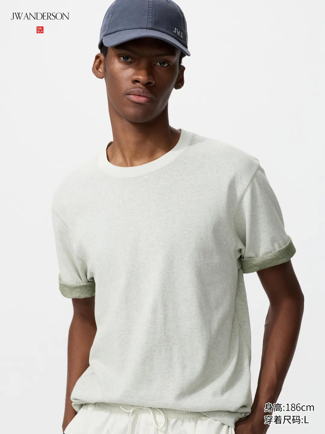 Футболка свободного кроя контрастной расцветки, Uniqlo