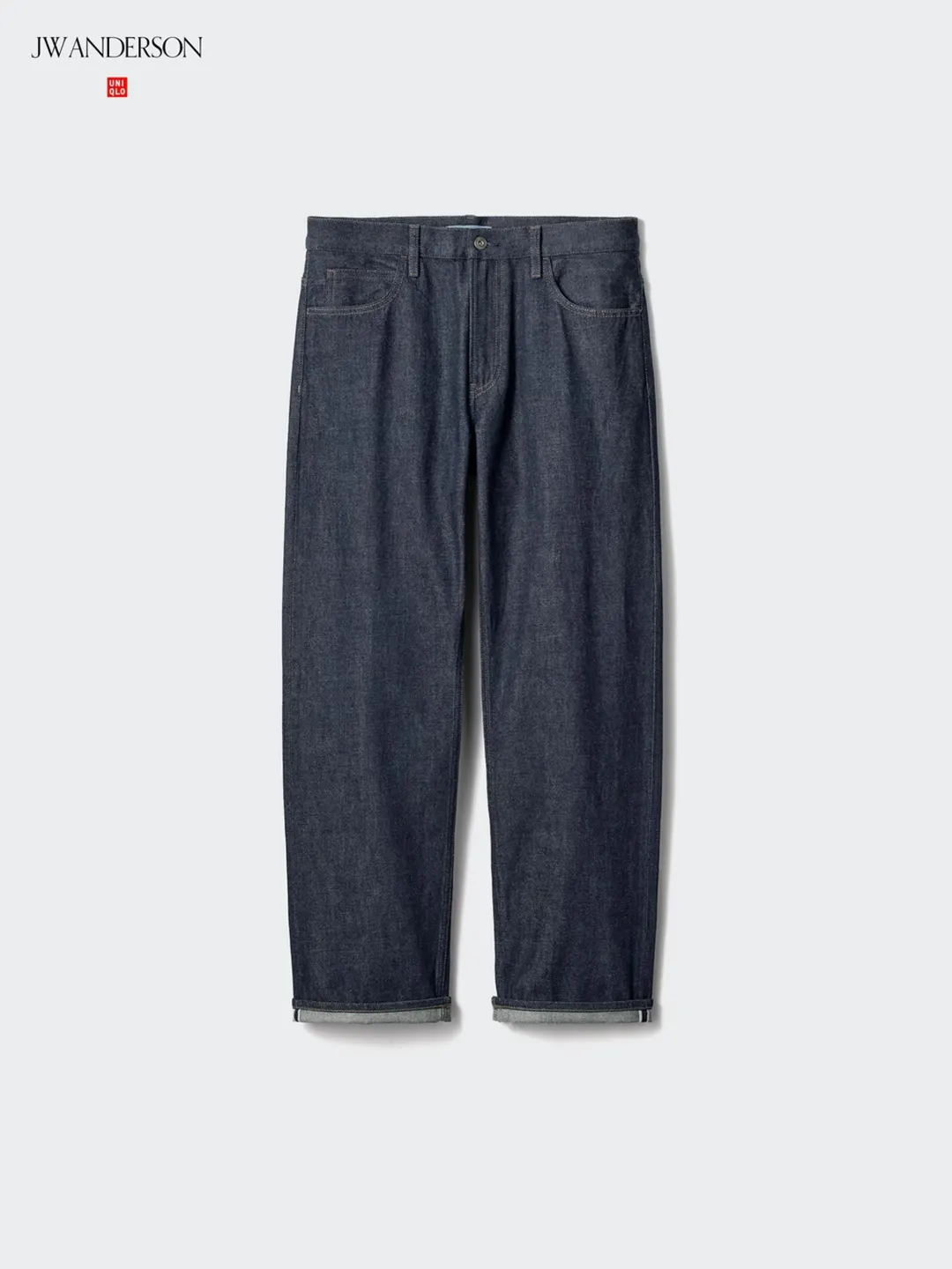 Джинсы прямого кроя с эффектом стирки, Uniqlo