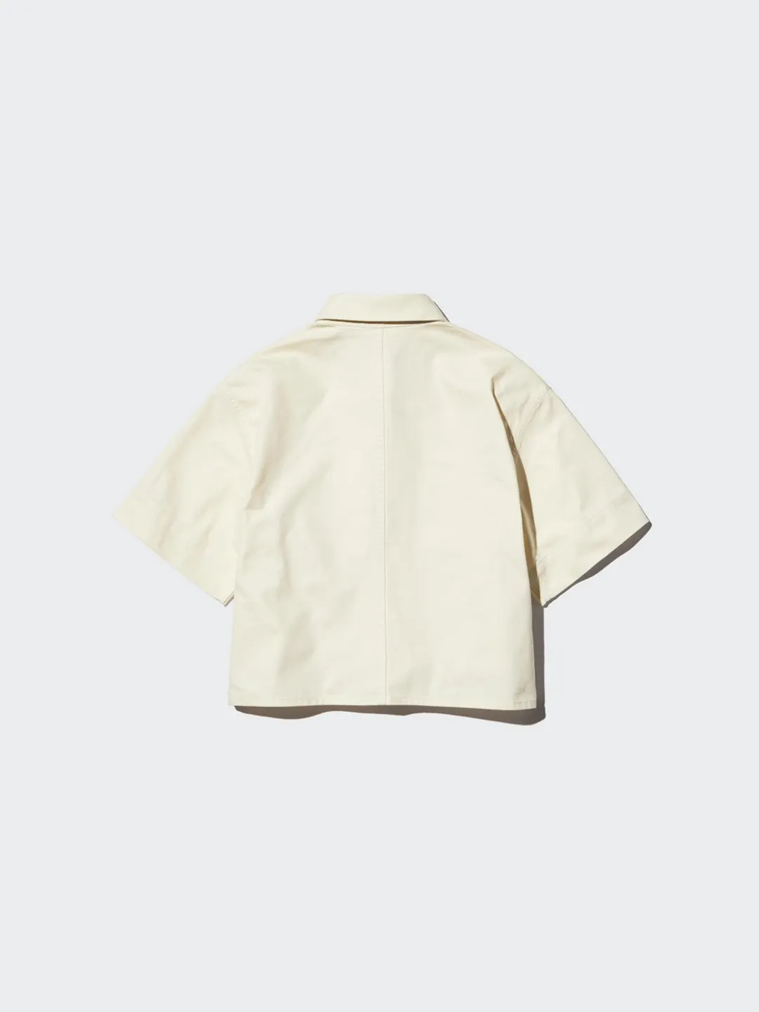 Рубашка джинсовая свободного кроя с коротким рукавом, Uniqlo
