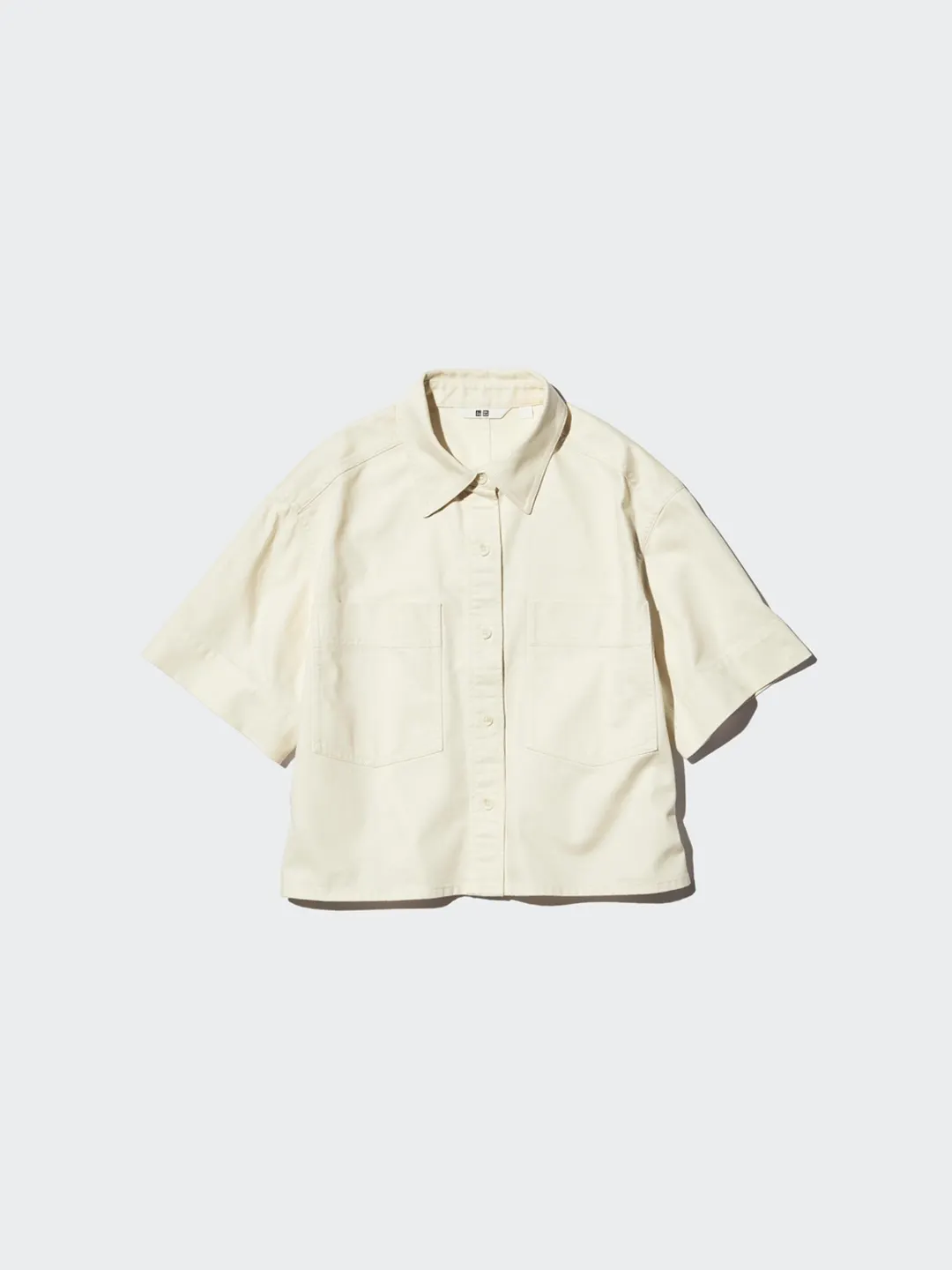 Рубашка джинсовая свободного кроя с коротким рукавом, Uniqlo