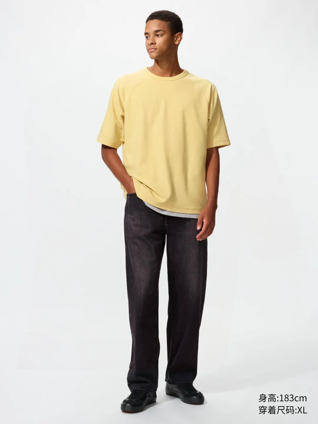 Футболка быстросохнущая вафельная с круглым вырезом, Uniqlo