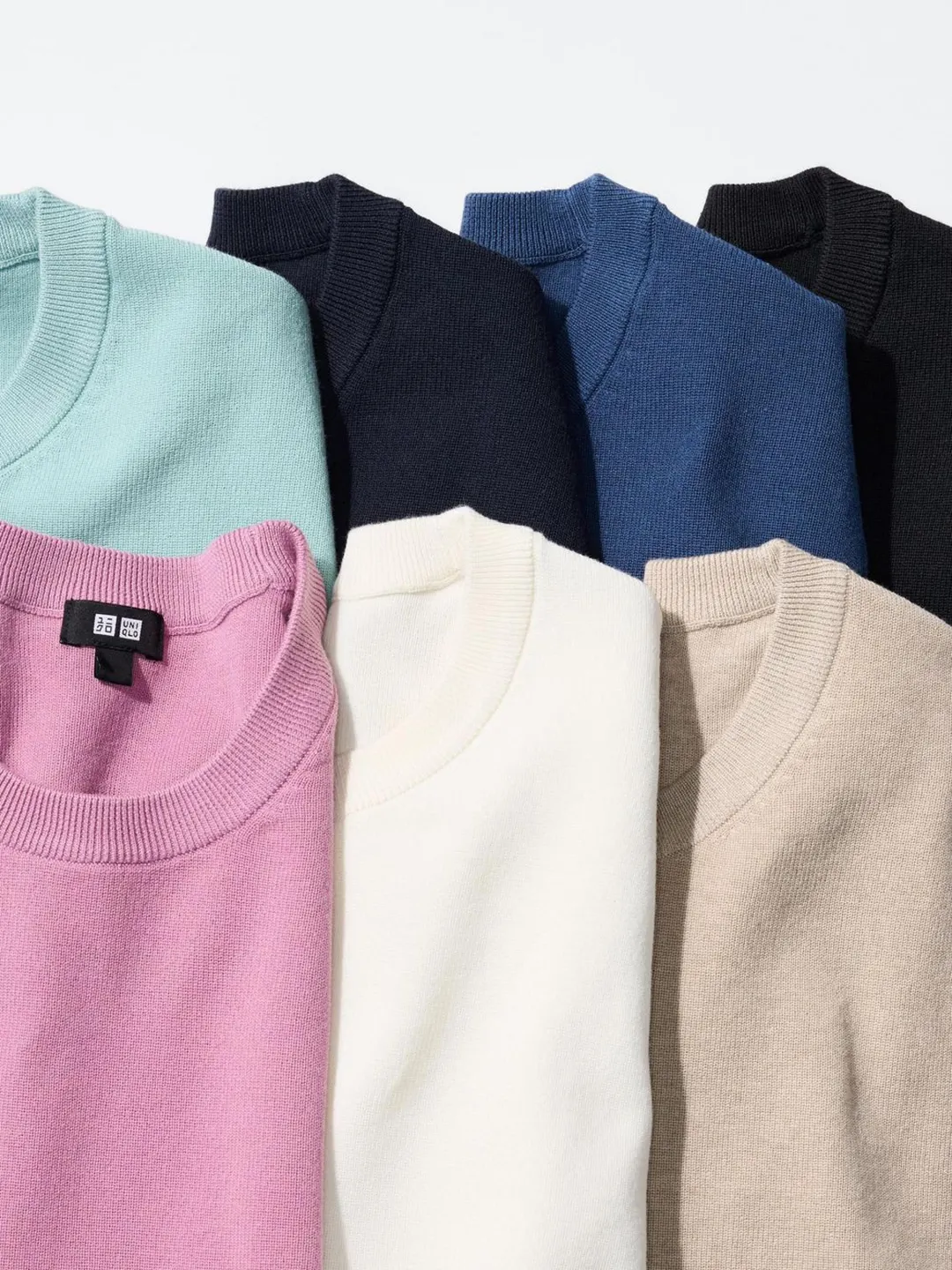 Джемпер в рубчик с короткими рукавами, Uniqlo