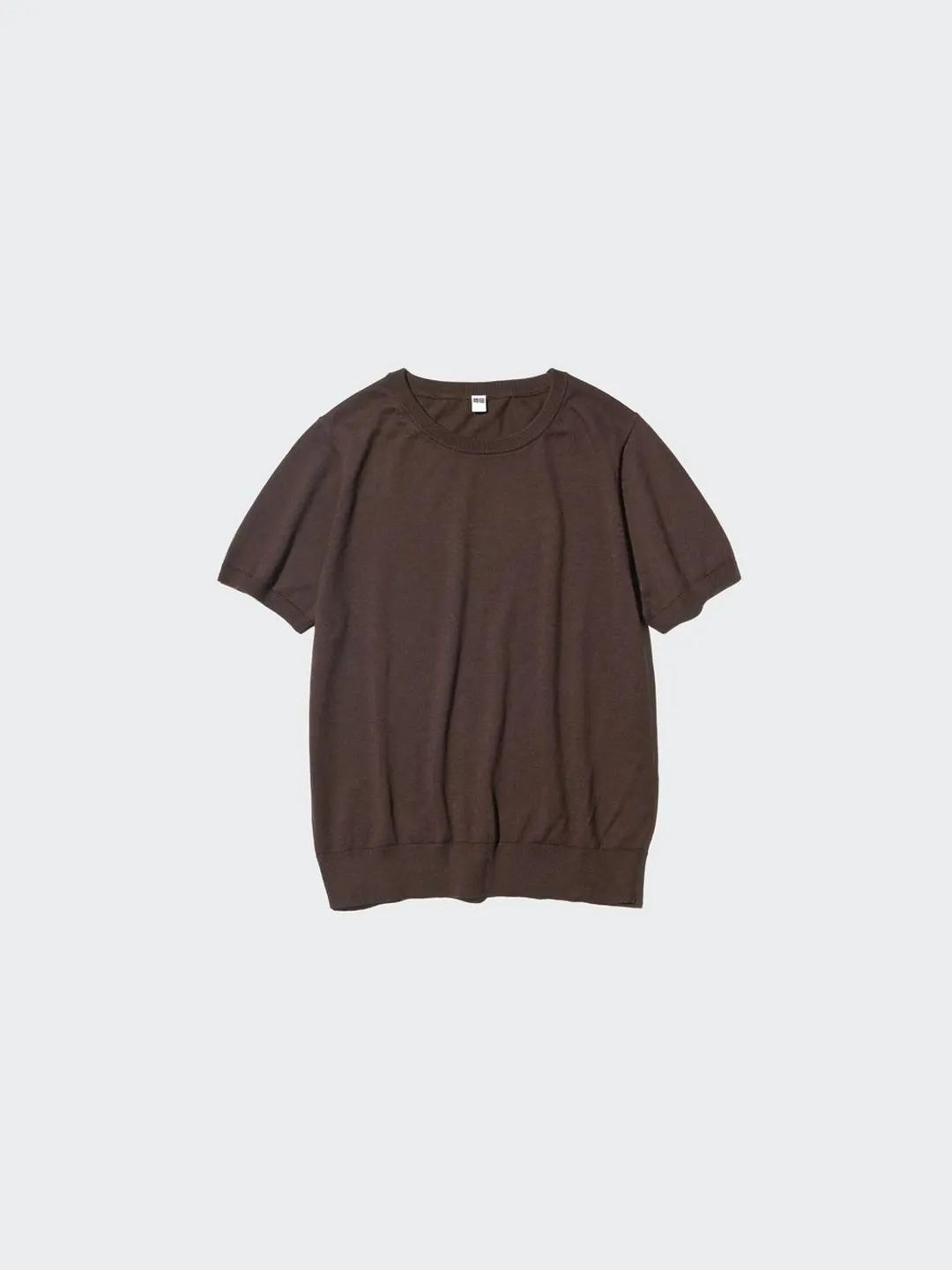 Джемпер из смеси хлопка и модала с короткими рукавами, Uniqlo