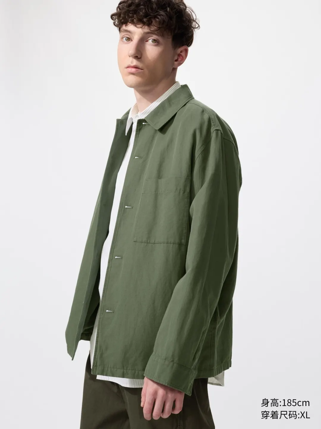 Куртка-рубашка из смеси хлопка и льна, Uniqlo