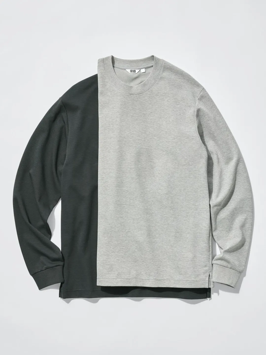 Лонгслив AIRism из смесового хлопка в полоску, Uniqlo