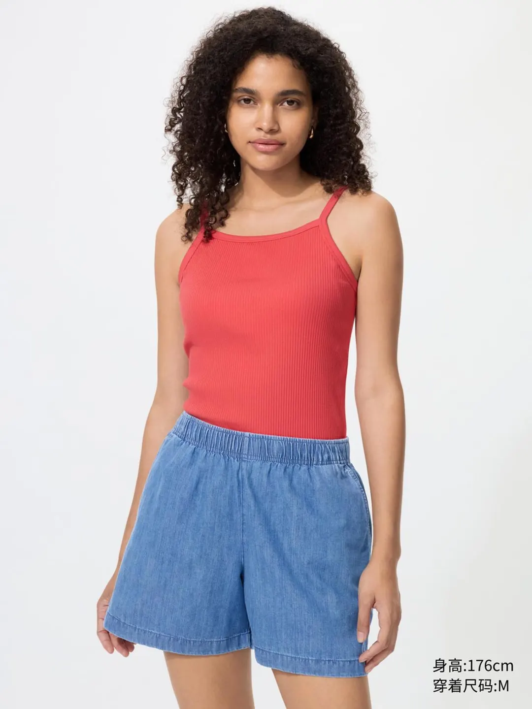 Шорты джинсовые комфортного кроя из хлопка, Uniqlo