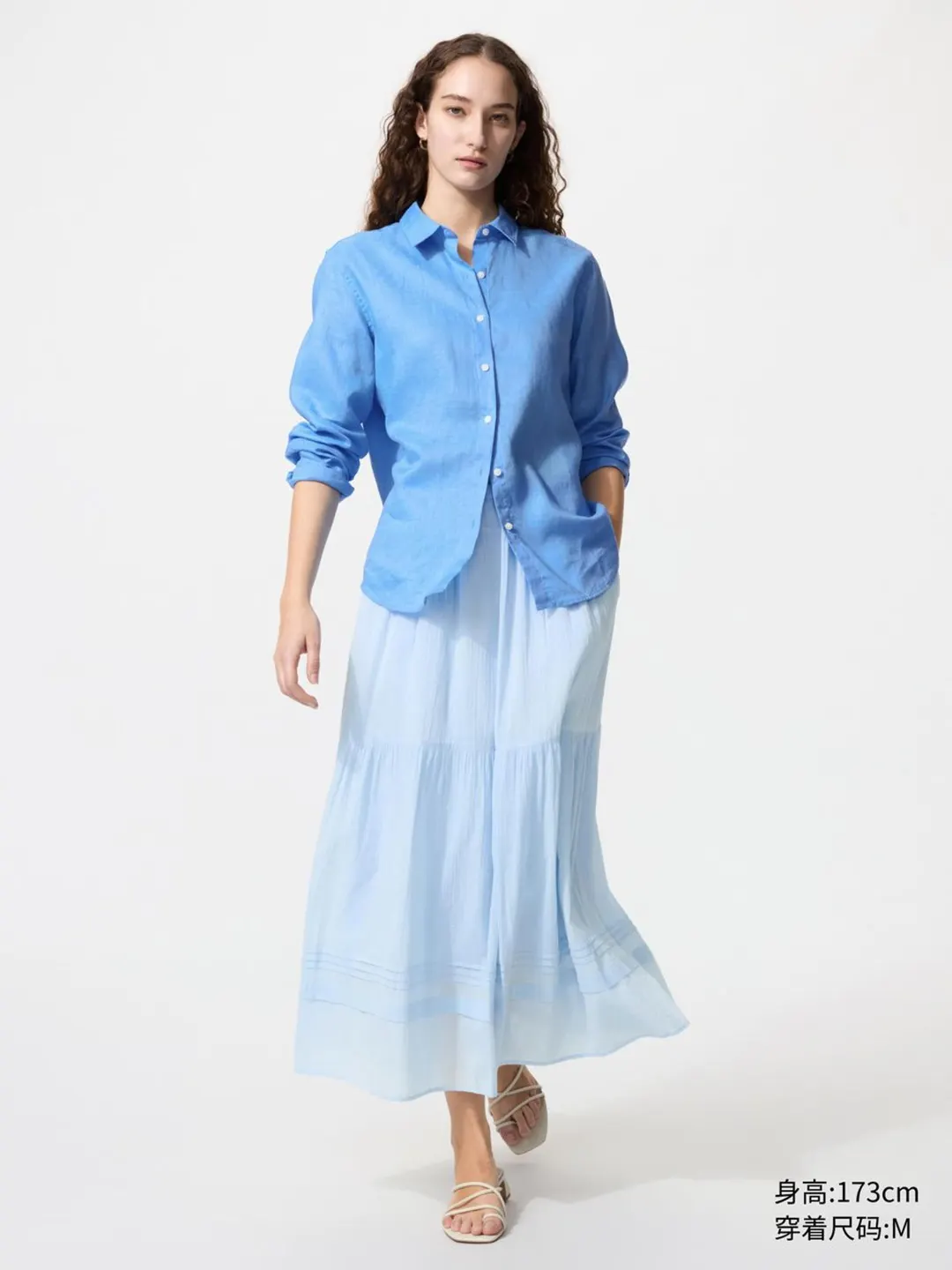 Юбка длинная многоярусная удлиненная, Uniqlo