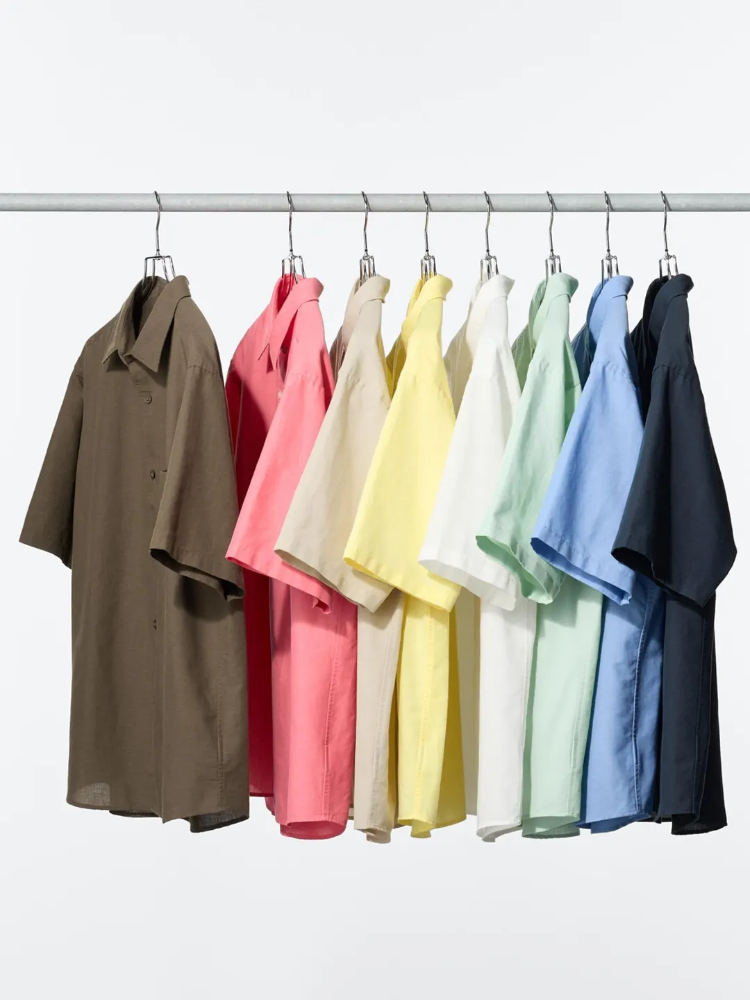 Рубашка из смеси хлопка и льна с короткими рукавами, Uniqlo