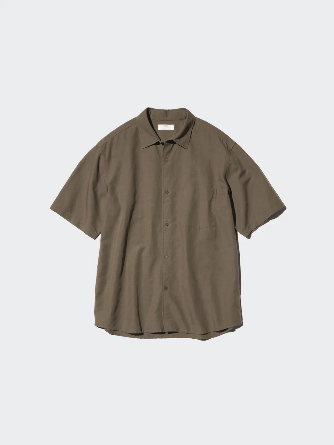 Рубашка из смеси хлопка и льна с короткими рукавами, Uniqlo