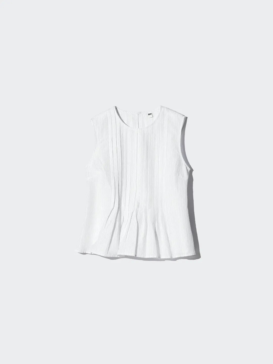 Рубашка плиссированная из смесового льна без рукавов, Uniqlo