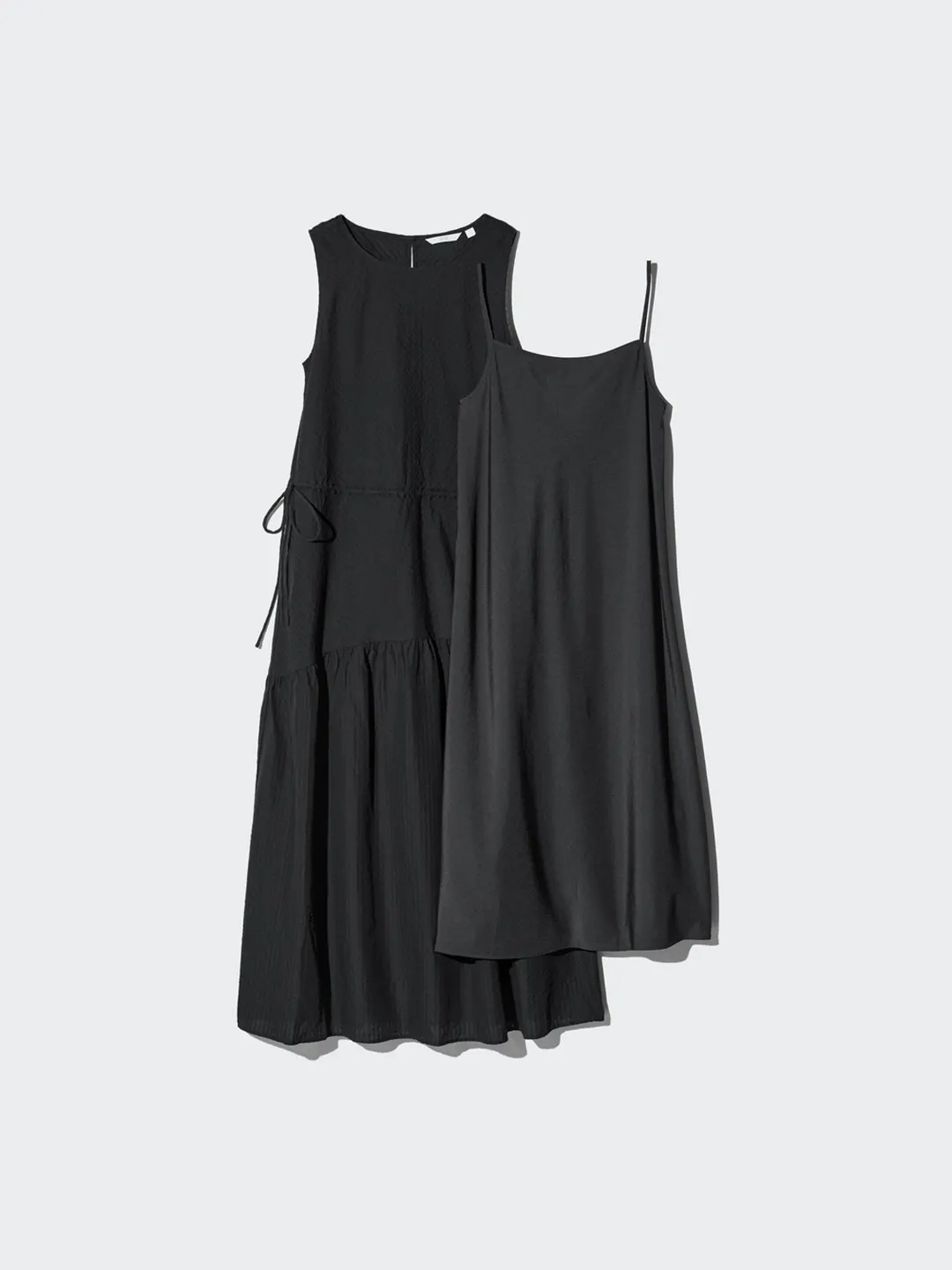 Многоярусное платье без рукавов из смеси хлопка и льна, Uniqlo
