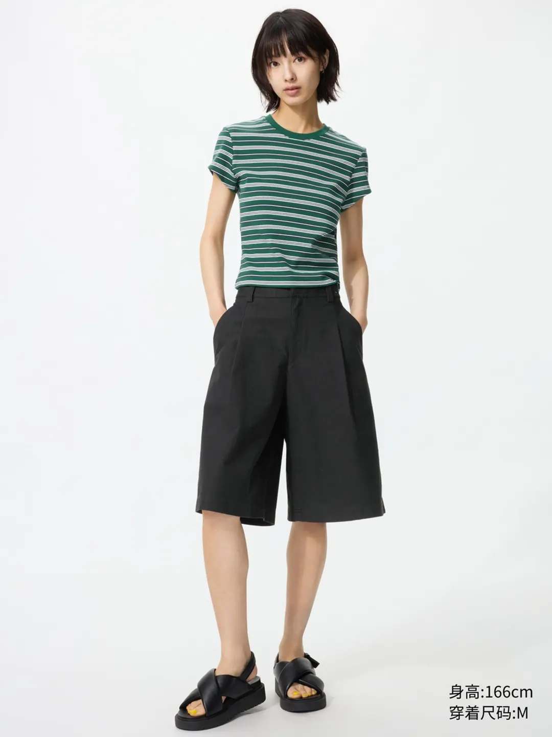 Бермуды трикотажные со складками, Uniqlo