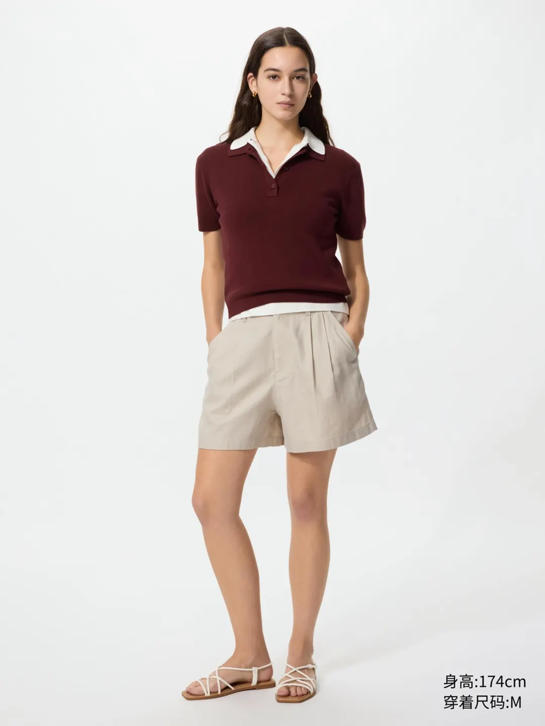 Шорты из льна и хлопка, Uniqlo