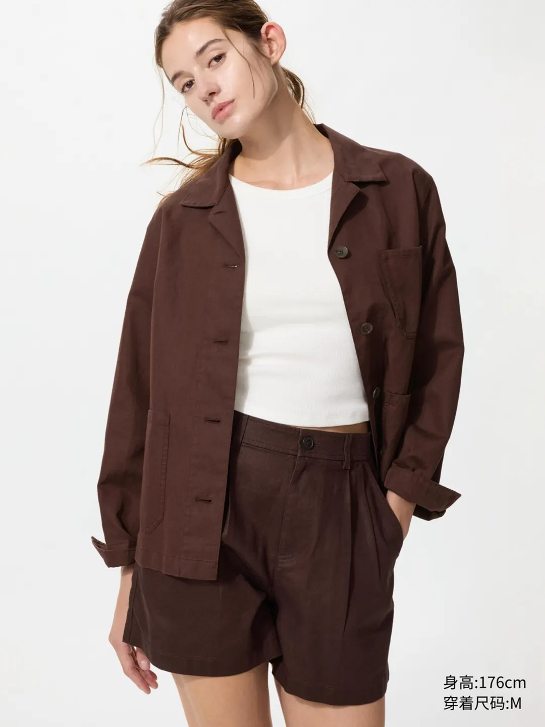 Шорты из льна и хлопка, Uniqlo