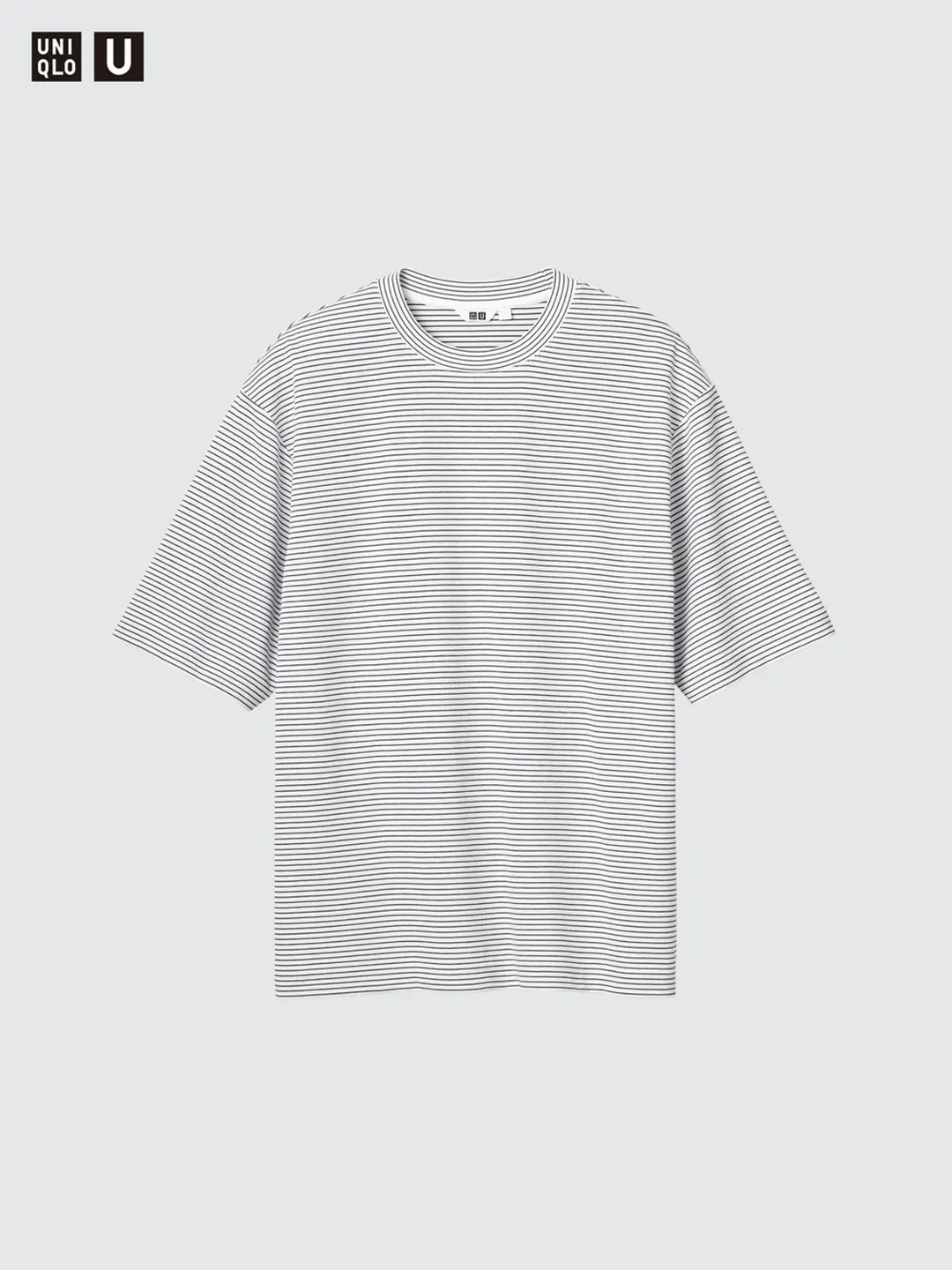 Футболка AIRism свободного кроя из смесового хлопка в полоску, Uniqlo