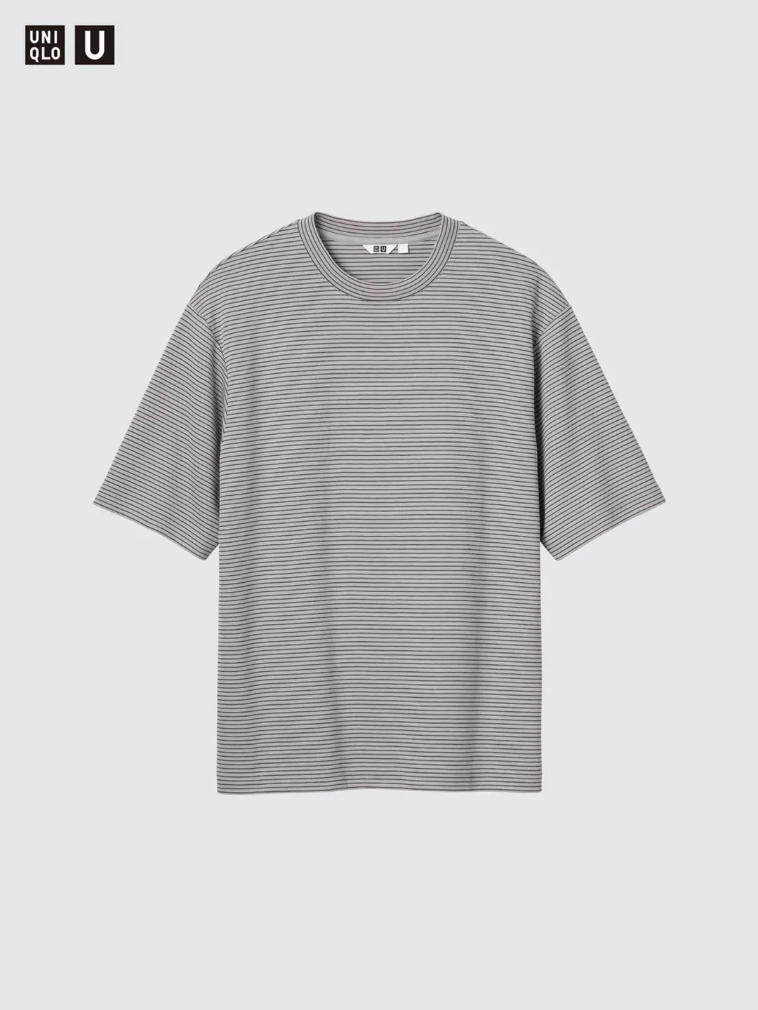 Футболка AIRism свободного кроя из смесового хлопка в полоску, Uniqlo