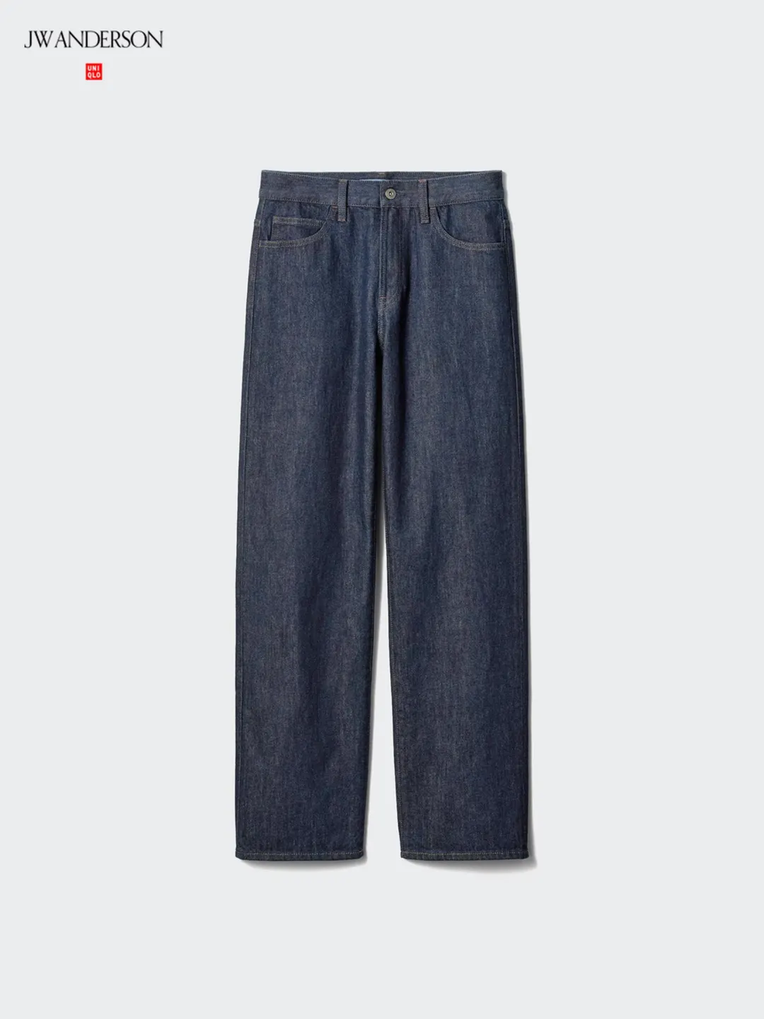 Джинсы прямого кроя удлиненные с эффектом стирки, Uniqlo