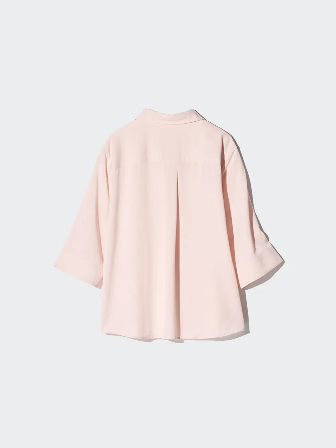 Рубашка фактурная с открытым воротом и рукавами 3/4, Uniqlo