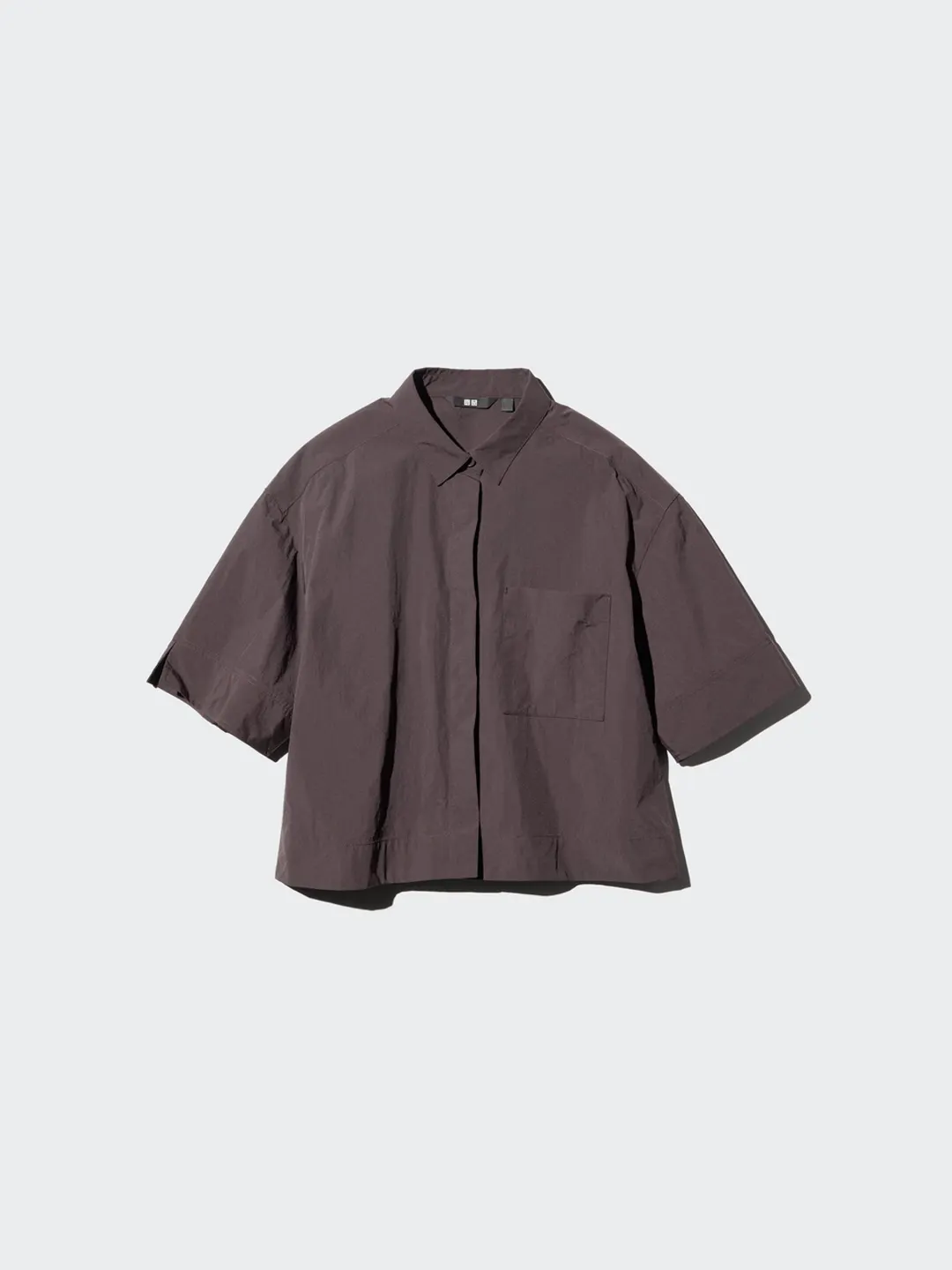 Рубашка укороченная свободного кроя с коротким рукавом, Uniqlo