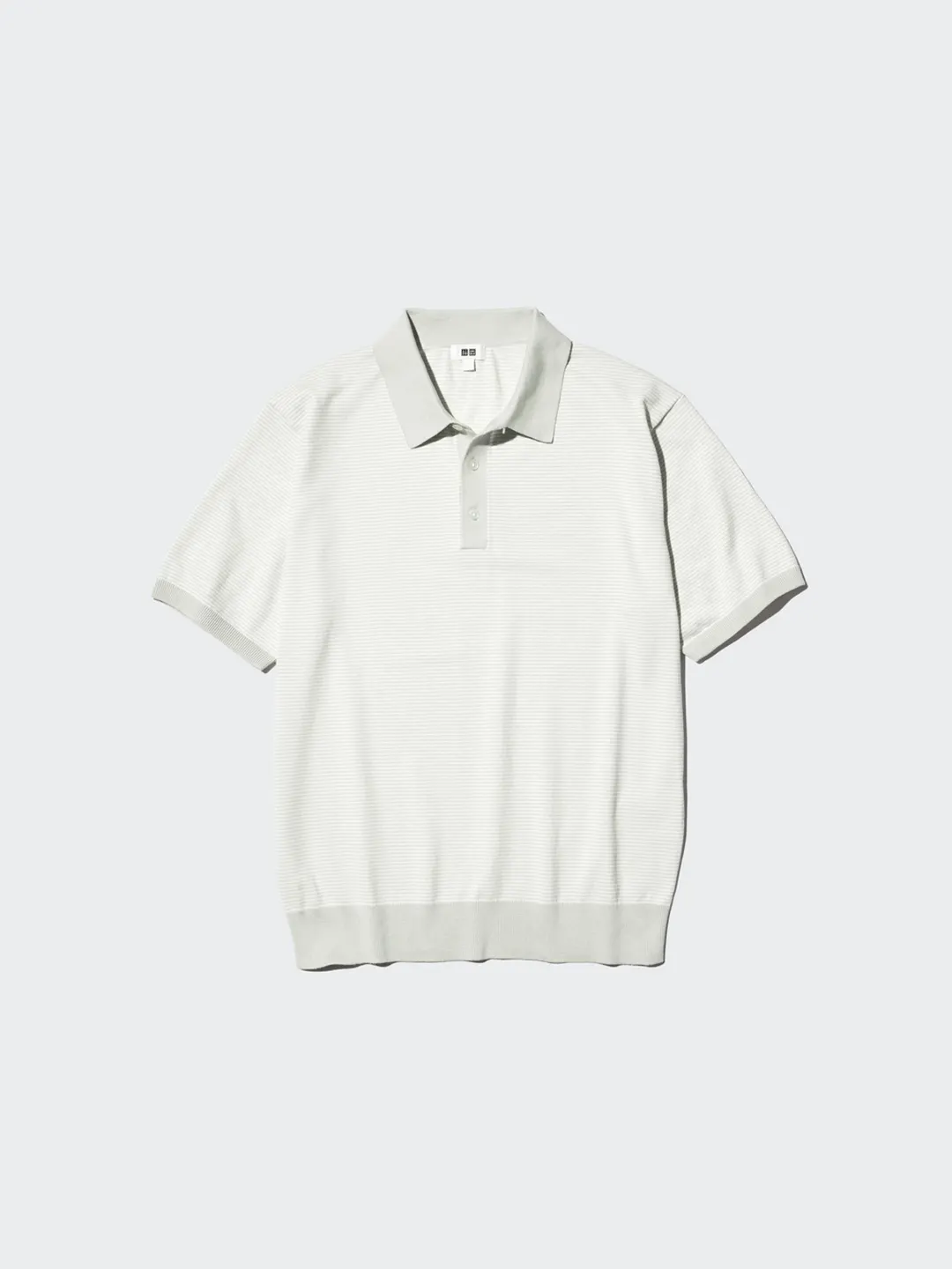Поло трикотажное в полоску, пригодное для машинной стирки, Uniqlo