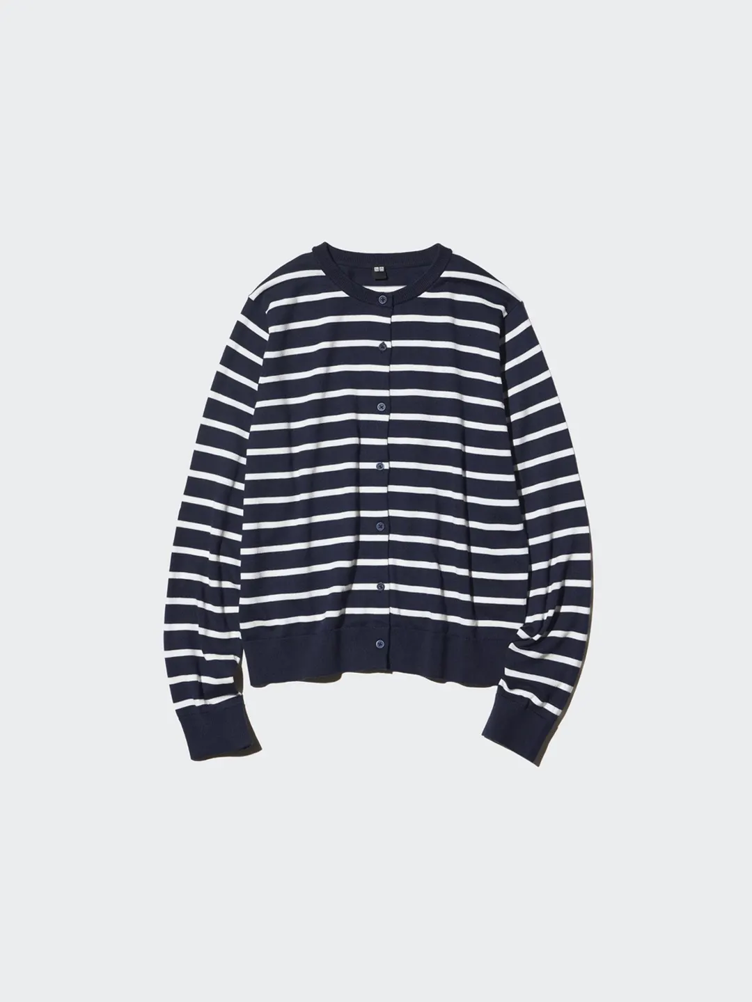 Кардиган в полоску из смеси хлопка и модала, Uniqlo