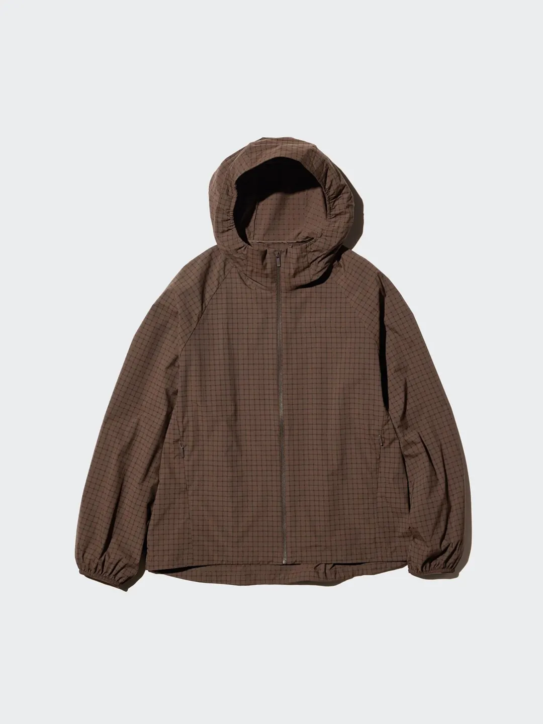 Компактная куртка в клетку с капюшоном и защитой от ультрафиолета, Uniqlo