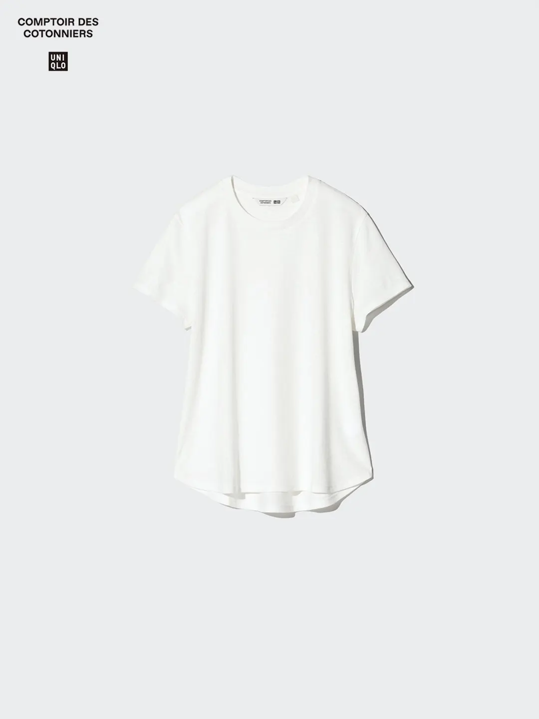 Футболка из смесового льна с круглым вырезом, Uniqlo