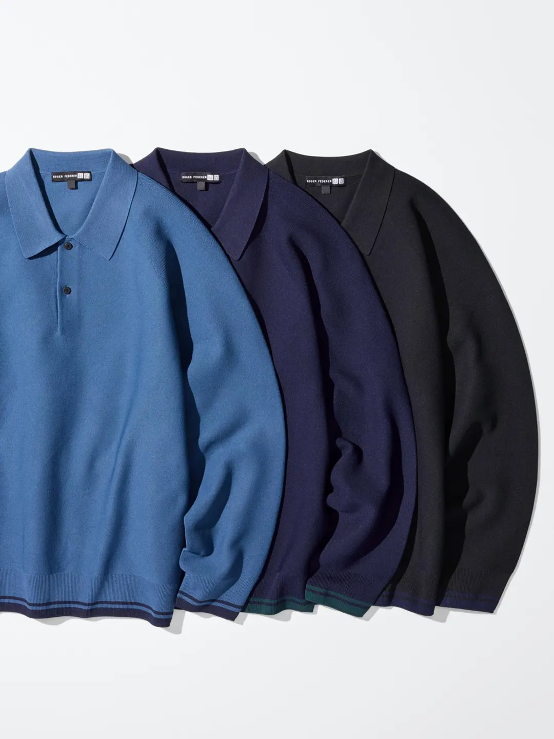 Трикотажное поло 3D с длинными рукавами, Uniqlo