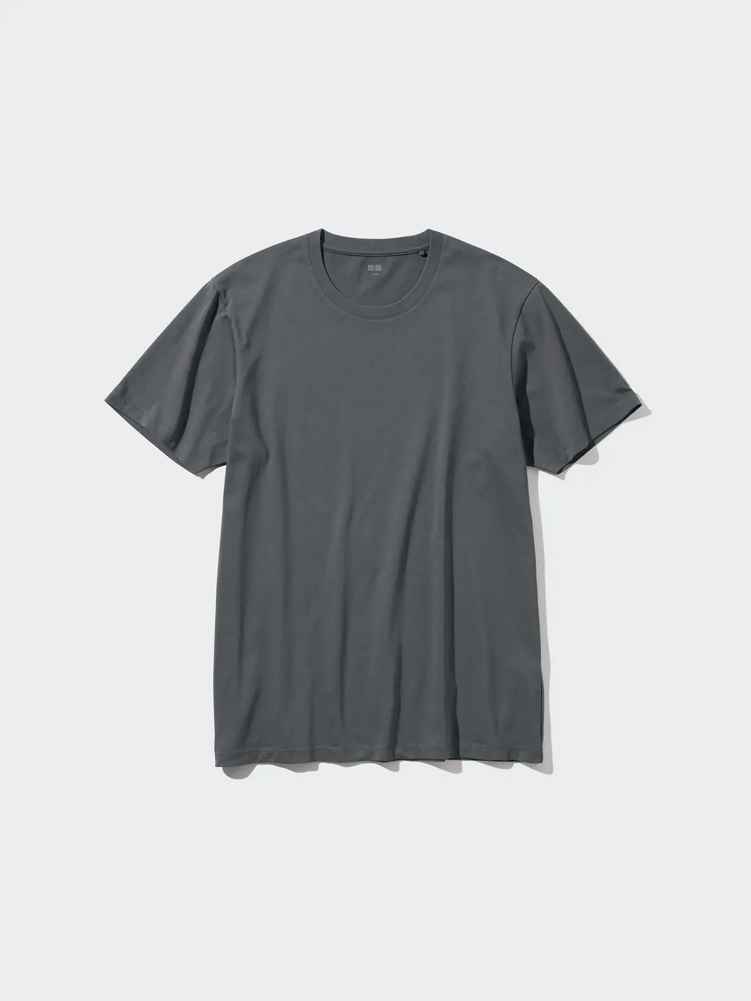 Футболка из гладкого длинноволокнистого хлопка с круглым вырезом, Uniqlo