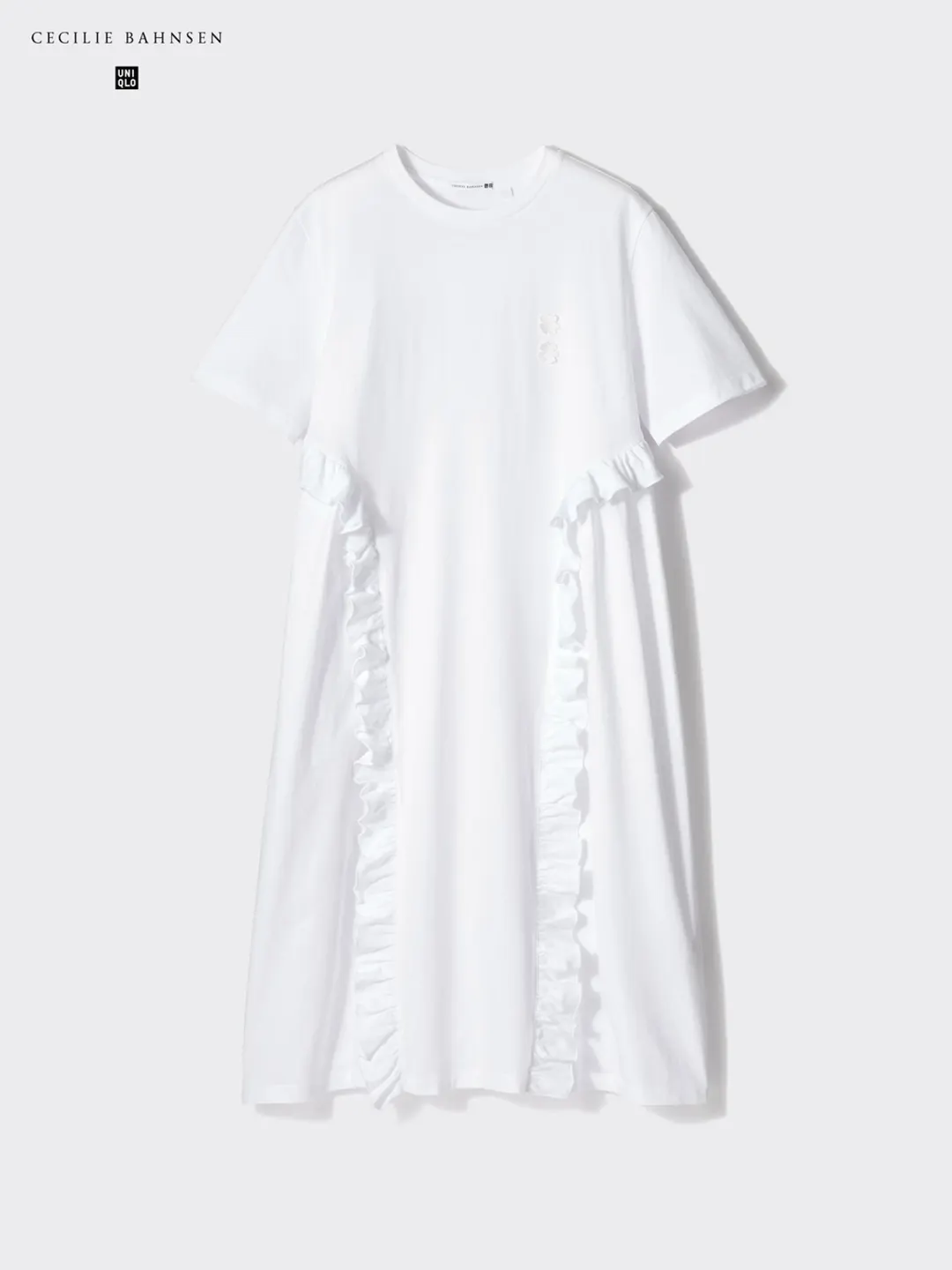Платье-футболка с оборкой, Uniqlo