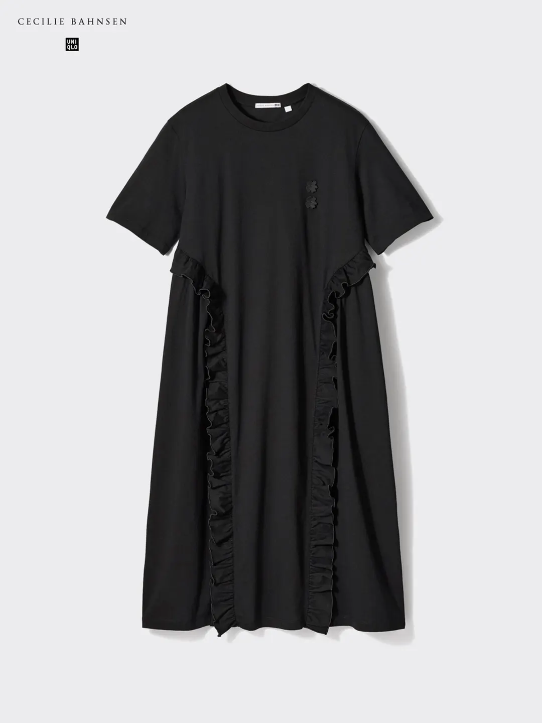Платье-футболка с оборкой, Uniqlo