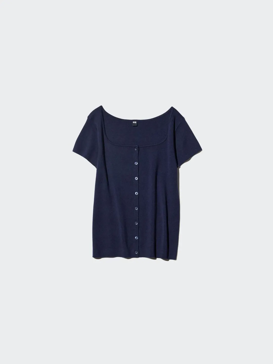 Кардиган из смеси хлопка и модала с короткими рукавами, Uniqlo