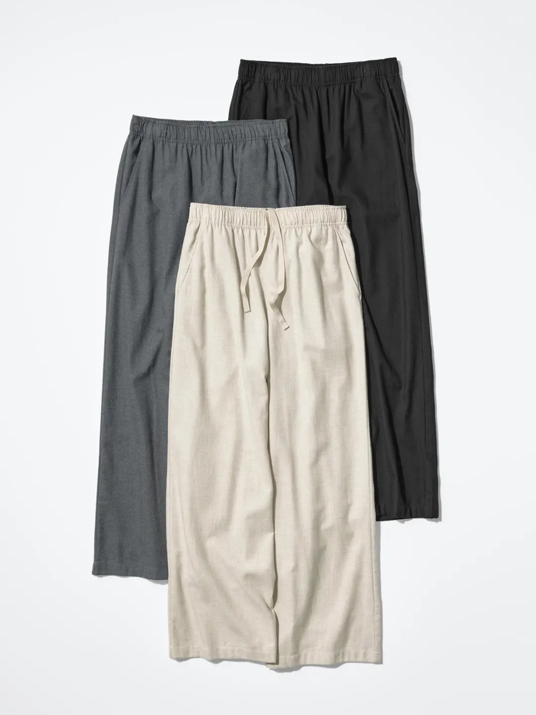 Брюки комфортного кроя из фланели, Uniqlo