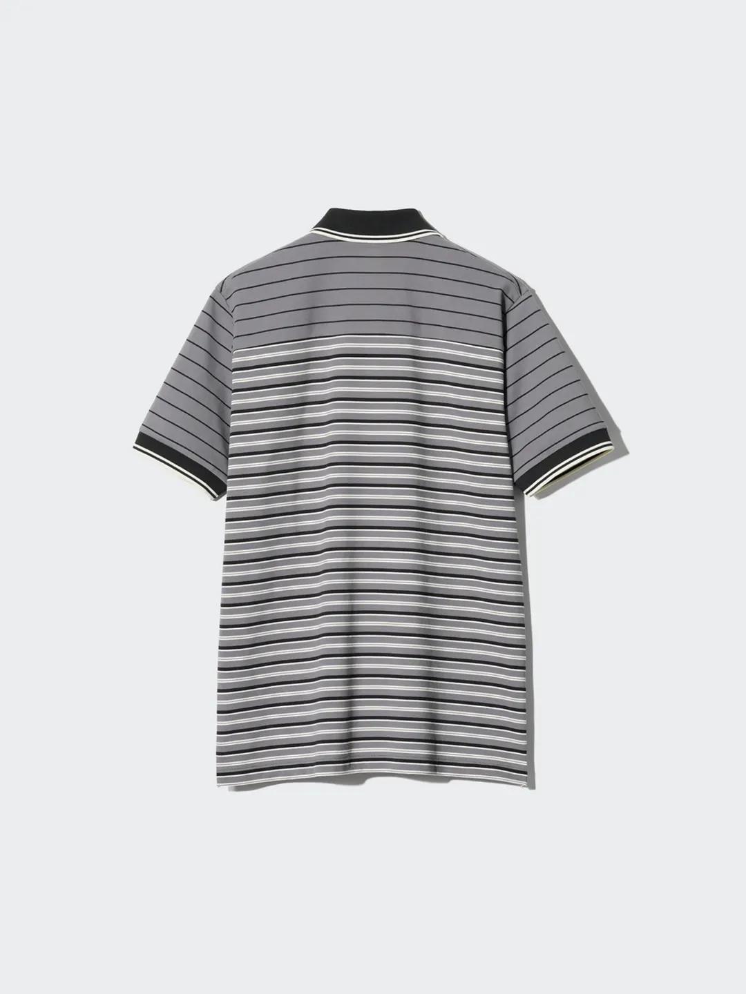 Поло облегающее быстросохнущее в полоску, Uniqlo