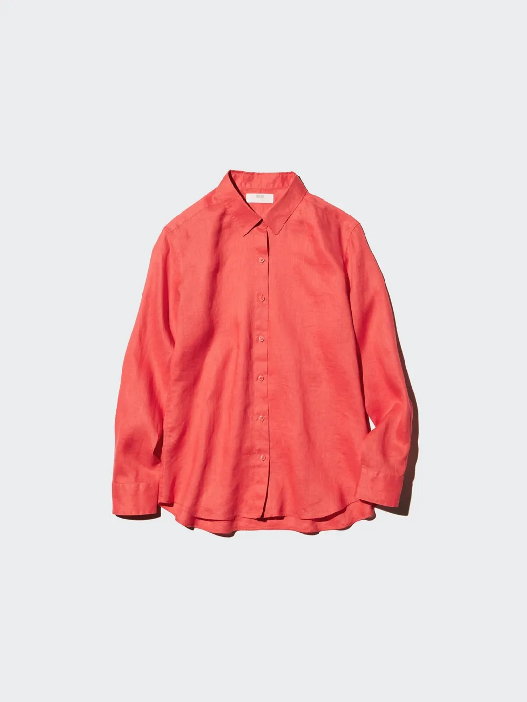Рубашка из французского льна с длинными рукавами, Uniqlo