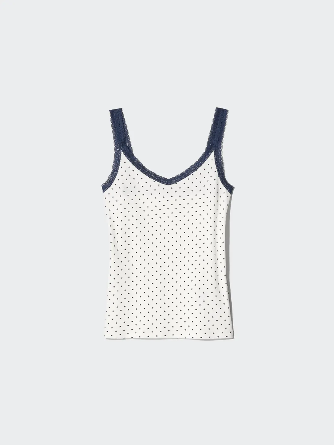 Топ на бретелях с V-образным вырезом и кружевом, Uniqlo
