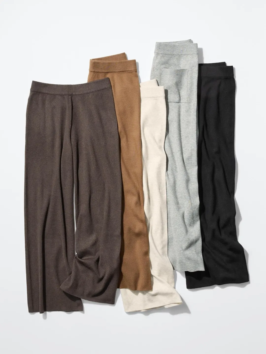 Брюки трикотажные удлиненные с машинной стиркой, Uniqlo