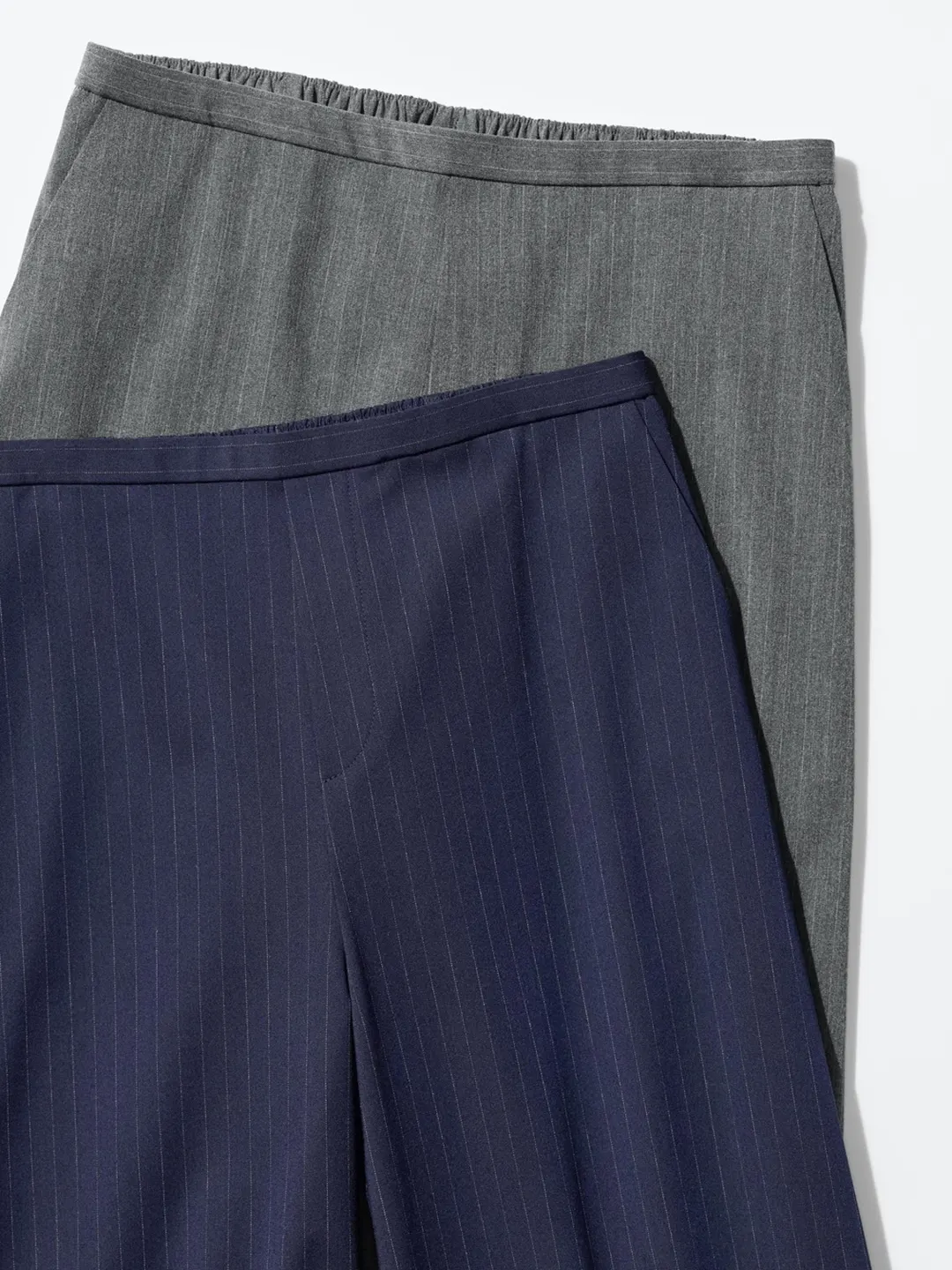 Брюки эластичные свободного кроя в полоску, Uniqlo