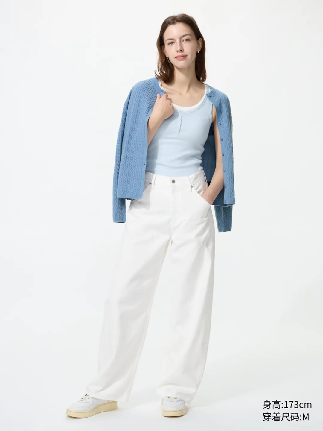 Майка с воротом хенли, Uniqlo